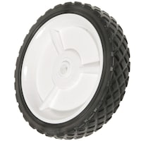 Roue de rechange pour tondeuse Atlas, bande de roulement large, 7 x 1,5 po Front_Angled_Right