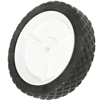 Roue de rechange en plastique pour tondeuse Atlas, bande de roulement large, 8 x 1,75 po Front_Three_Fourths_Angled_Right
