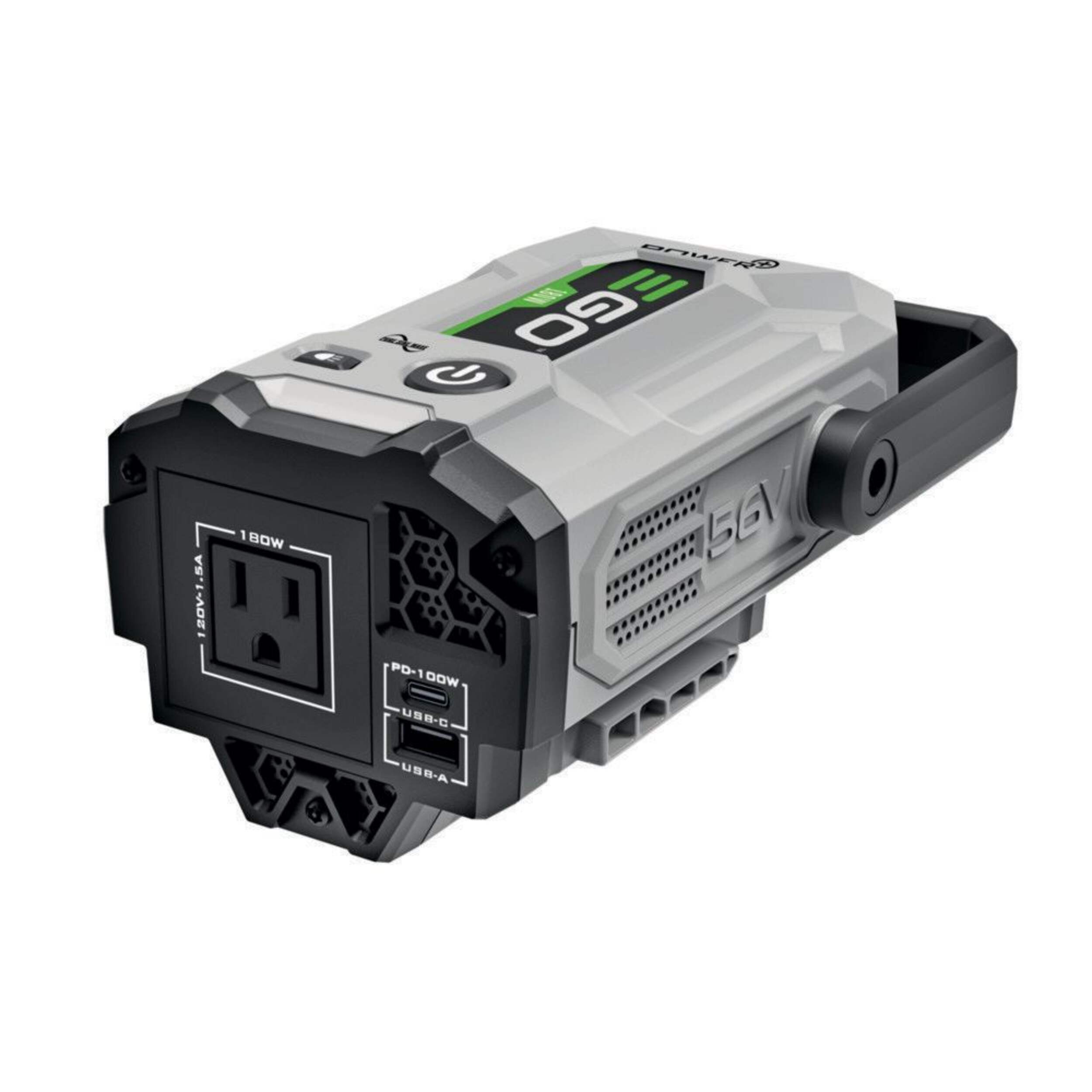 EGO 56V 180W Nexus Escape Power Inverter, Tool Only Front_Three_Fourths_Angled_Left