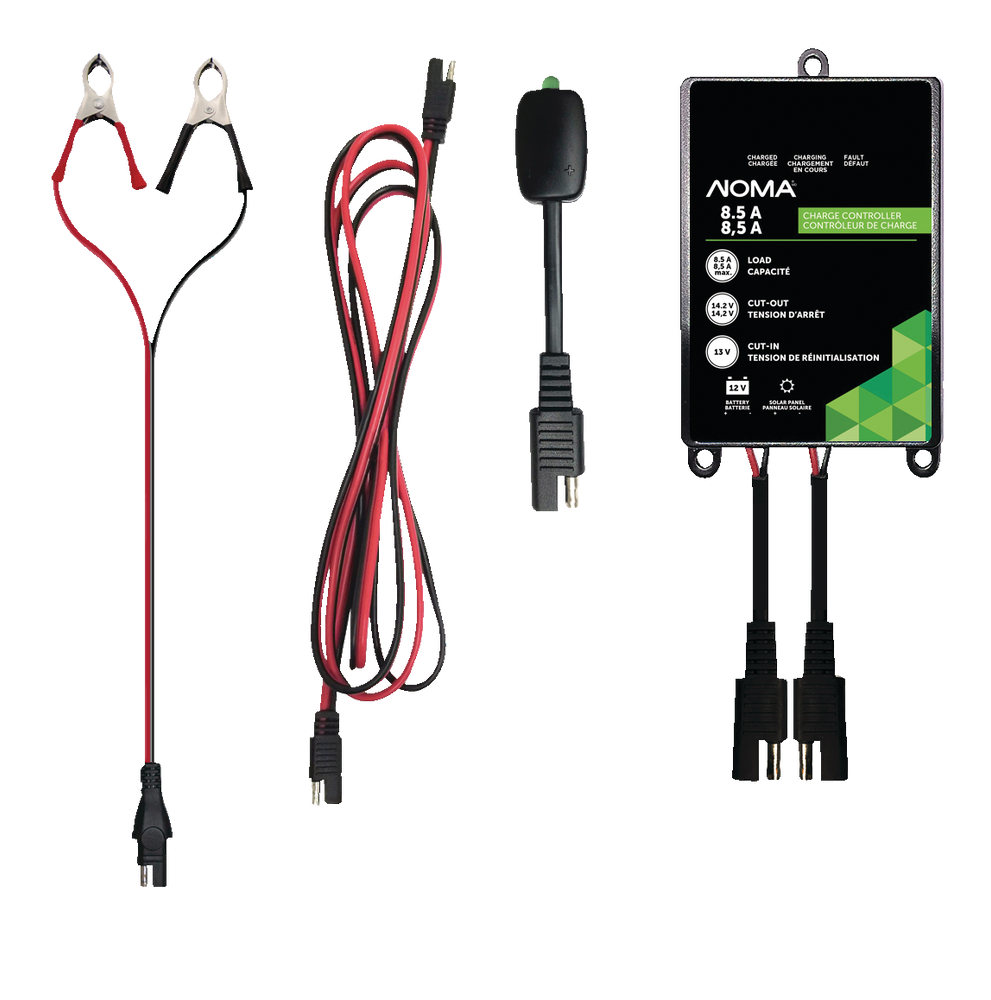 NOMA 100 Watt, 12V Crystalline Solar Panel Kit with Stand and Charge