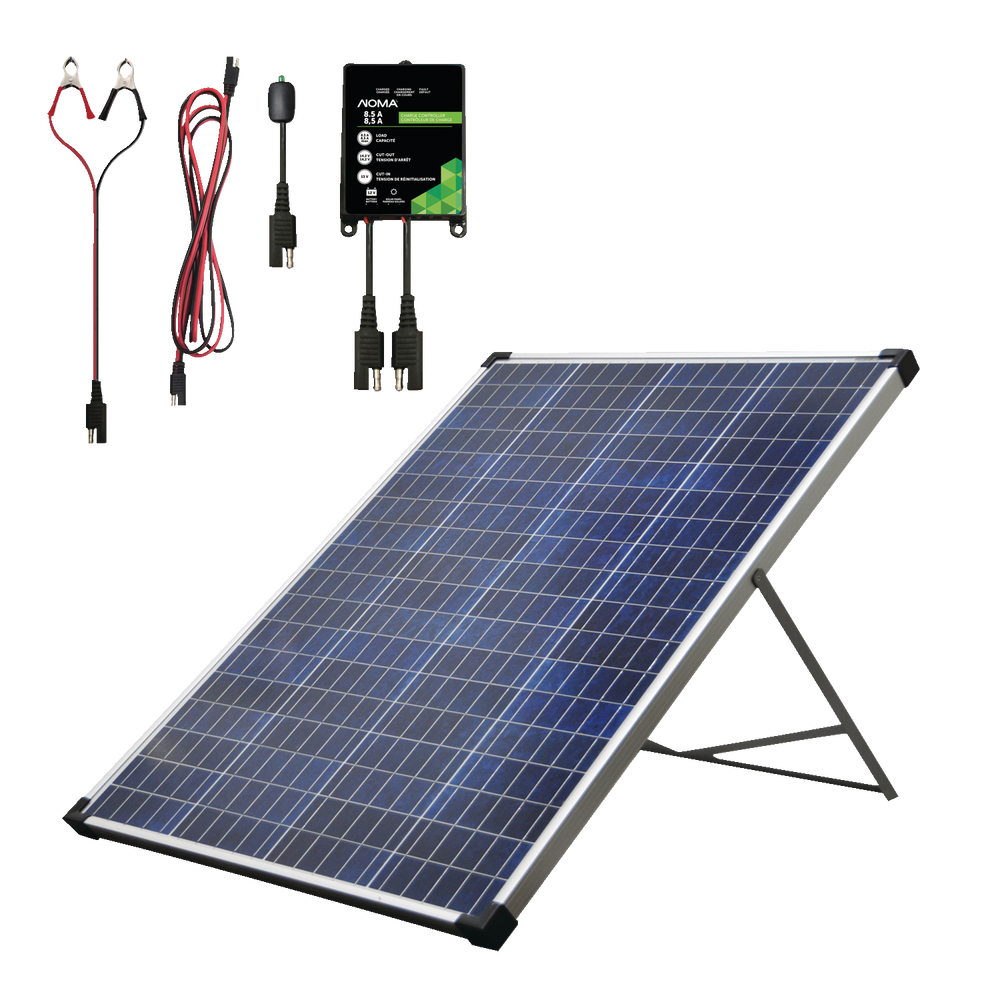 NOMA 100 Watt, 12V Crystalline Solar Panel Kit with Stand and Charge  Controller Canadian Tire