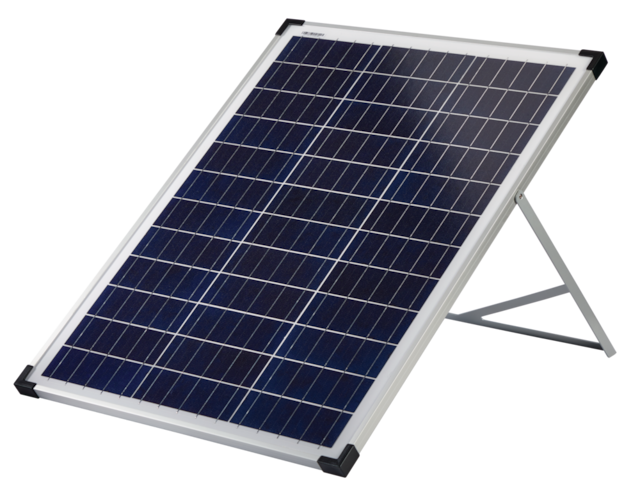 NOMA 50 Watt, 12V Crystalline Solar Panel Kit with Stand and Charge ...