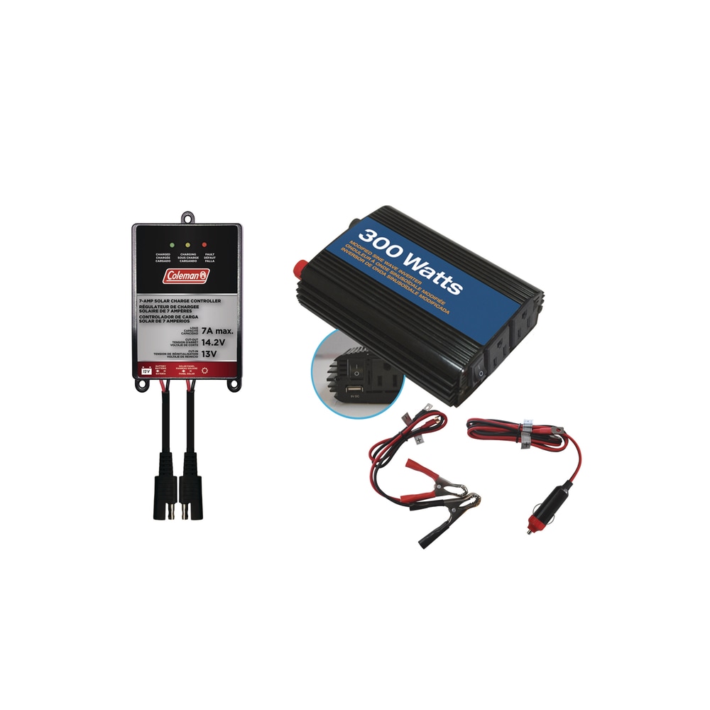 Coleman 100W OffGrid Solar Panel Kit with Stand & 7A Charge Controller