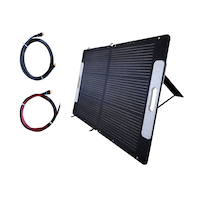 Noma Crystalline Folding Solar Panel with Stand, 100W Front_Three_Fourths_Angled_Left
