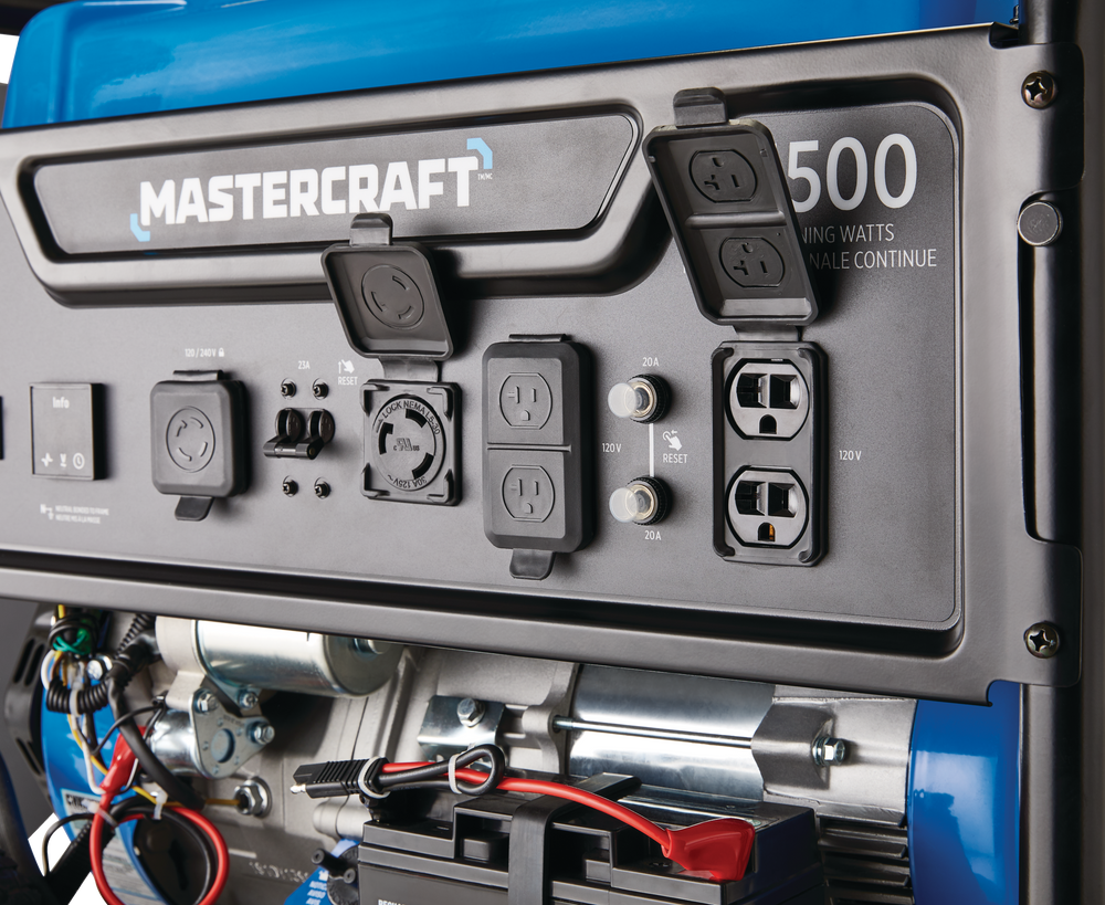 Mastercraft 5500/6875 Watt Open Frame Portable Generator with Electric