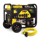 Champion 7500W / 9375W Dual Fuel Portable Generator with Electric Start and Power Cord Front_Angled_Right