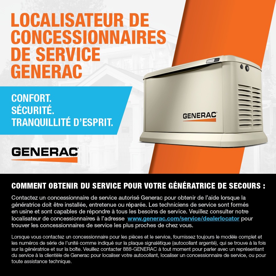 Génératrice de secours Generac 22 kW Canadian Tire