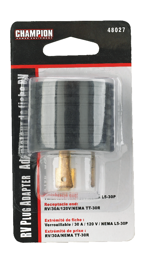 Champion 30A, 120V L530P Twist Lock RV Plug Adapter Canadian Tire