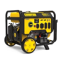 Champion Portable Gas Powered Generator with Electric Start, 25-ft Extension Cord, 10000/12500 Watt Front_Angled_Left