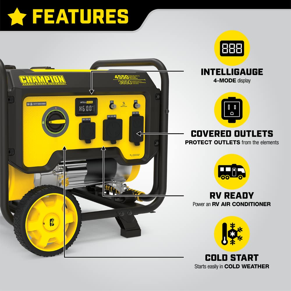 Champion 3650/4550 Watt Portable Generator, RV Ready | Canadian Tire