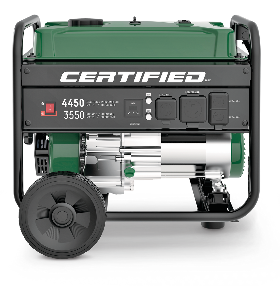 Génératrice portative à gaz 3550/4450 W Certified Canadian Tire