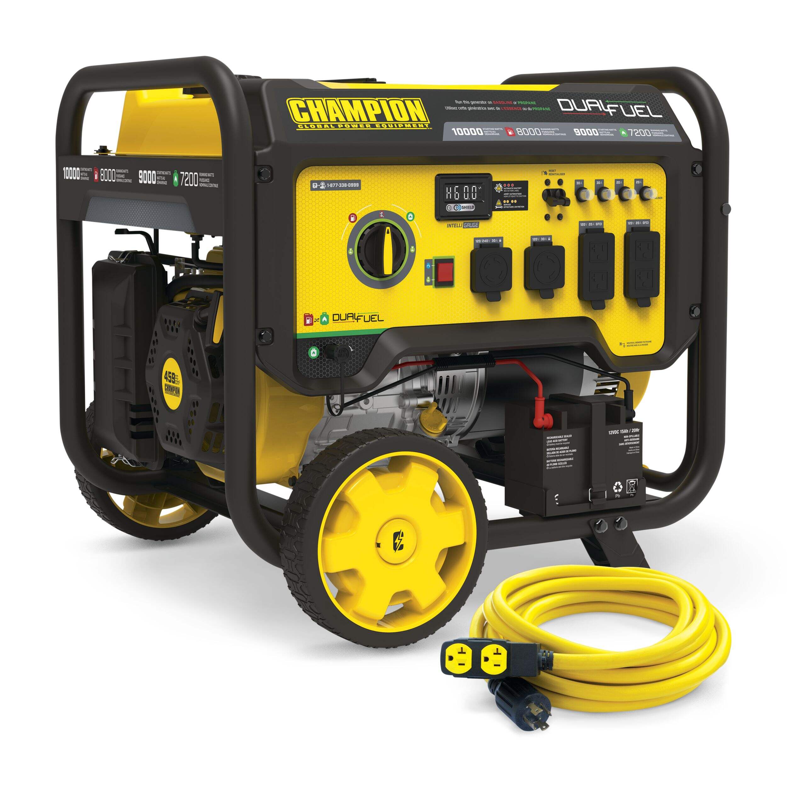 Génératrice Champion à 2 carburants de 8 000/10 000 W avec la technologie CO Shield Composite_or_Mixed