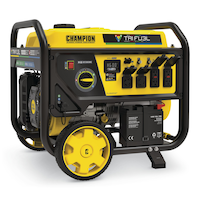 Champion 8000W/10000W Tri Fuel Generator w/ CO Shield Front_Angled_Right