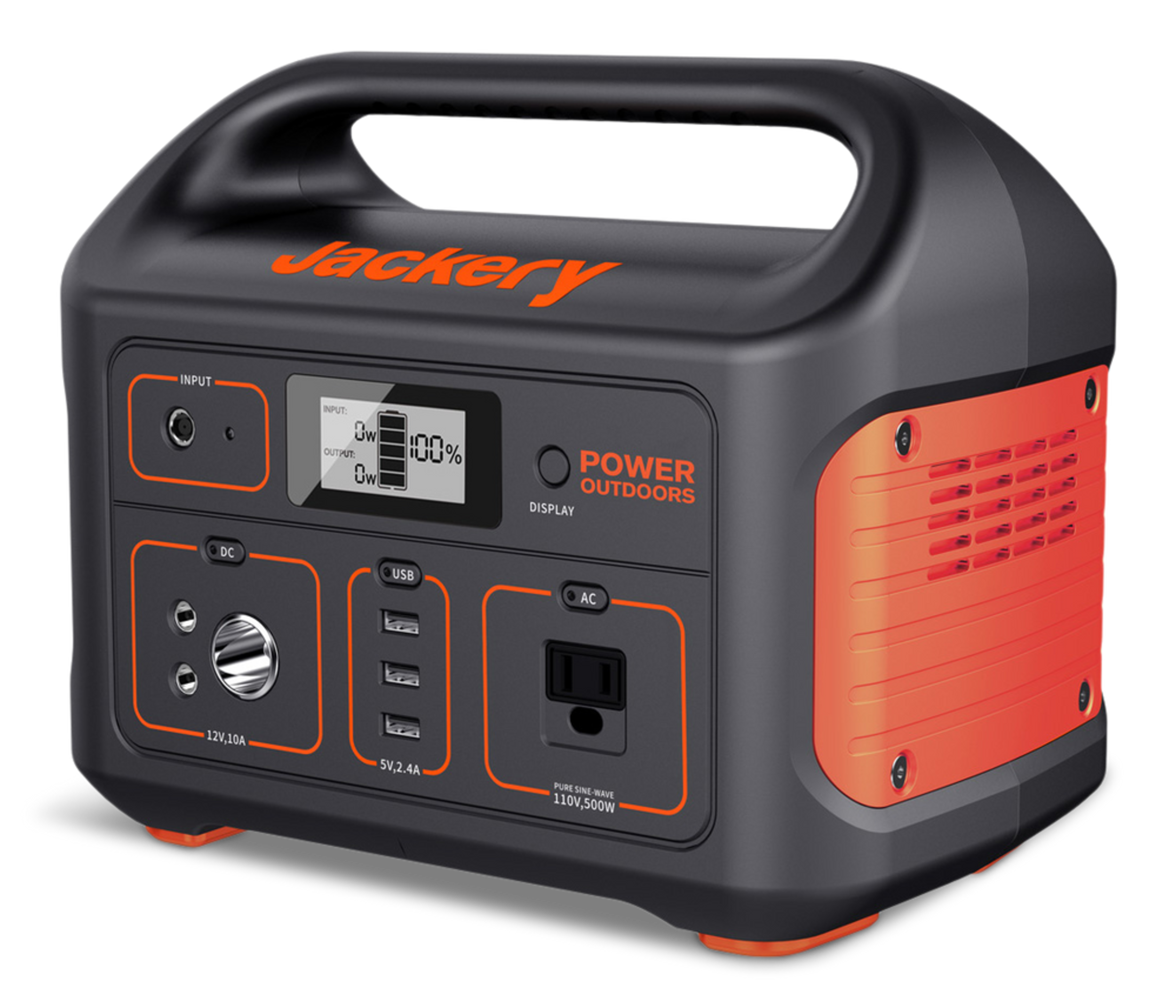 Jackery Explorer 550 Battery Portable Power Generator Front_Three_Fourths_Angled_Left