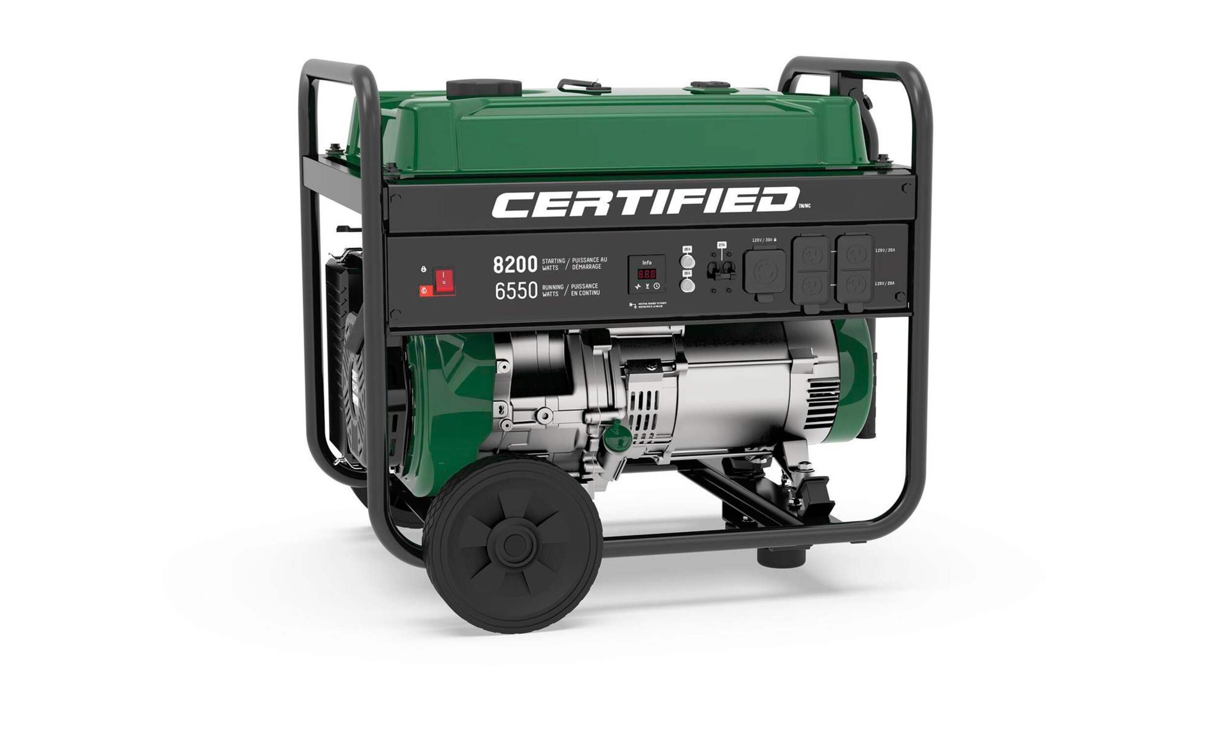 Certified 6550W/8200W Portable Gas Generator Canadian Tire