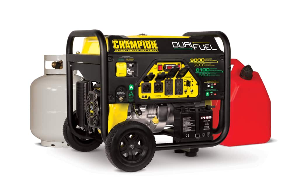 Champion 7500W / 9375W Dual Fuel Portable Generator With Electric Start ...