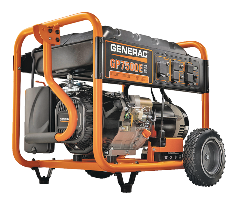 Génératrice portative à gaz 7500/9375 W Generac GP 7500E GP Series avec