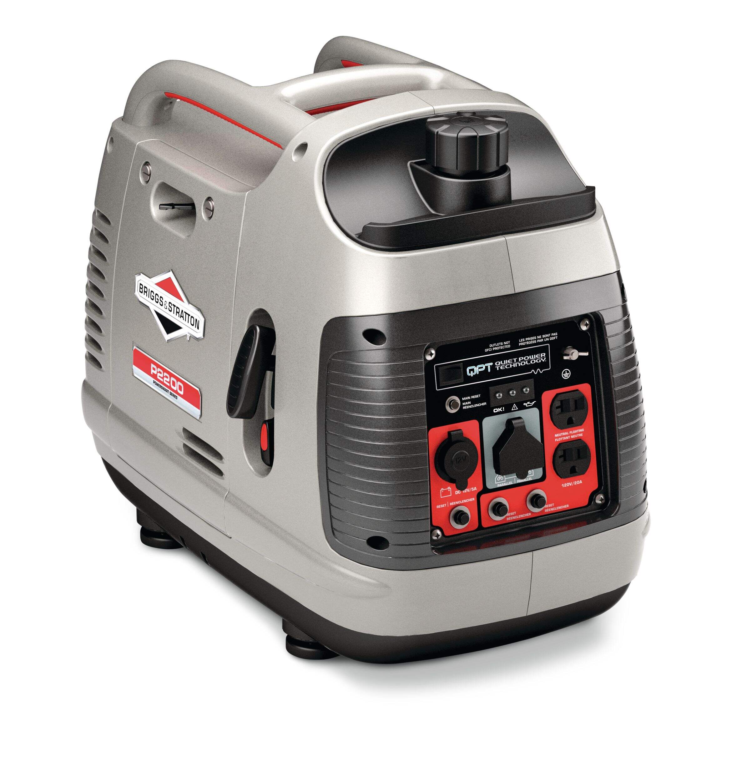 Briggs & Stratton 1700W / 2200W Inverter Generator Front_Angled_Right