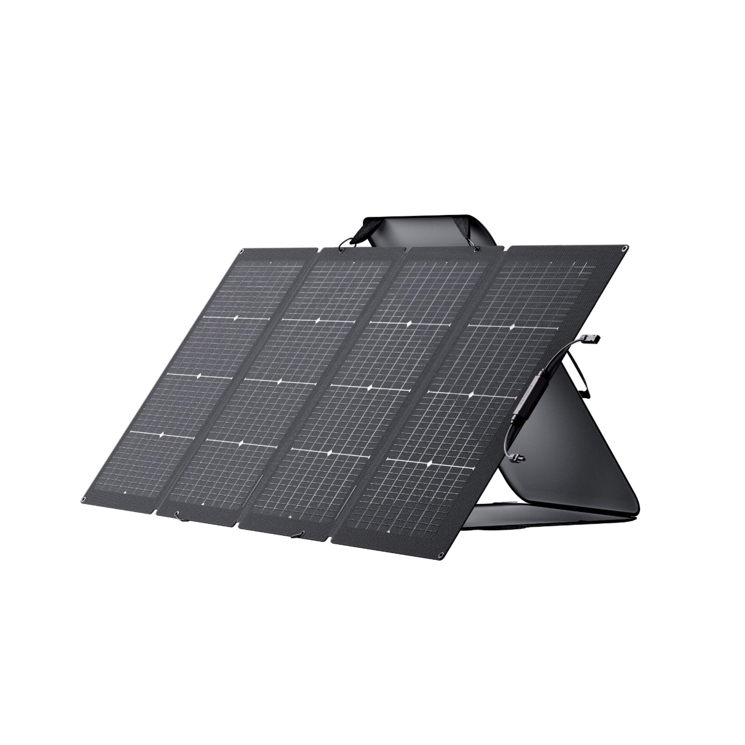EcoFlow 220W Bifacial Portable Solar Panel Front_Three_Fourths_Angled_Left