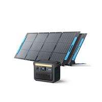 Anker 1056Wh Portable Power Station with Expansion Battery and 2 x 200W Solar Panels Front_Angled_Left