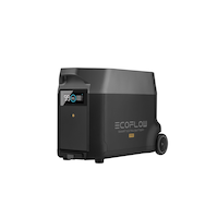 EcoFlow Delta Pro 3600W Smart Extra Battery with Solar Generation, Grey & Black Front_Three_Fourths_Angled_Left