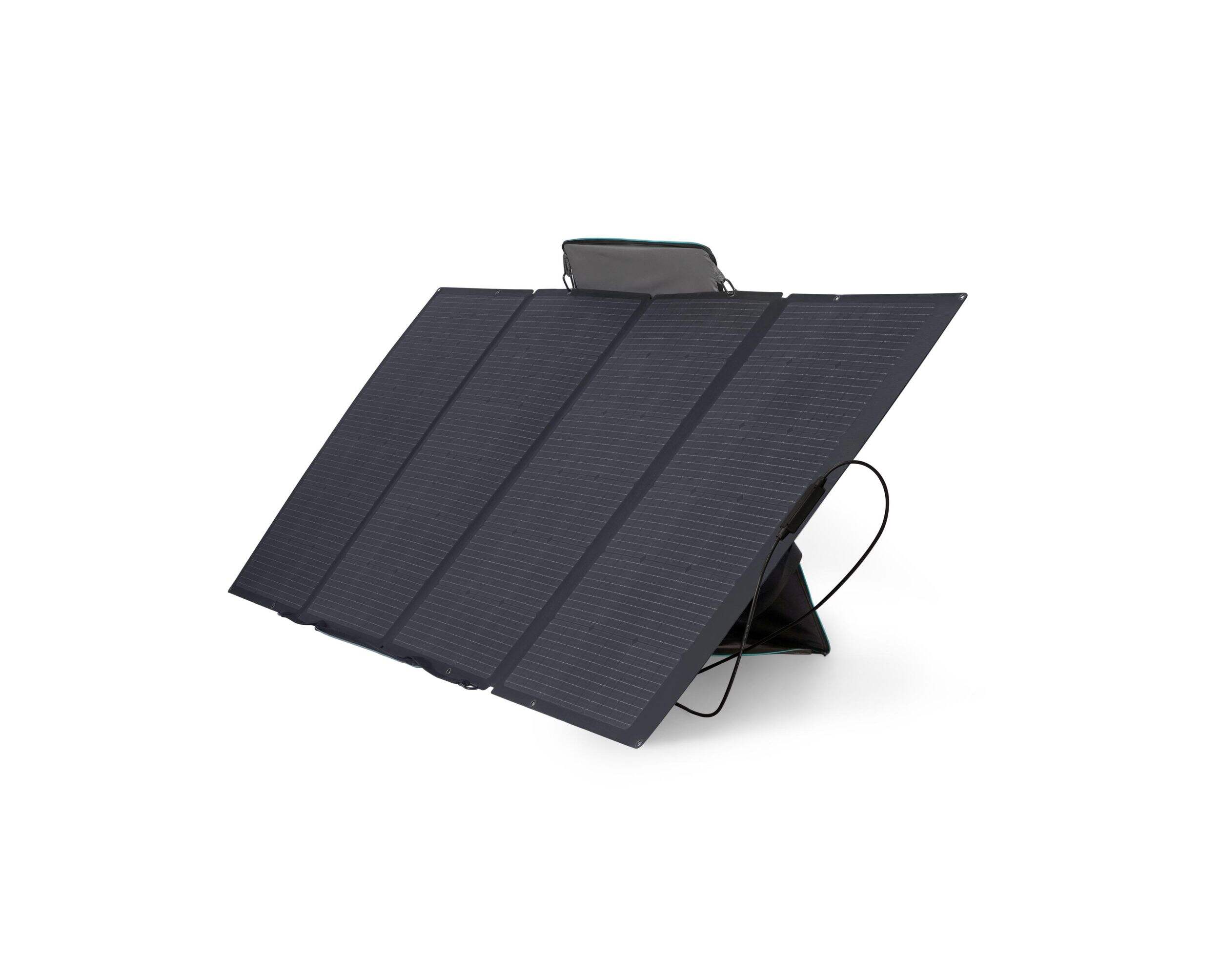 EcoFlow 400 Watt Monocrystalline Silicon Portable Solar Panel IP68 23% Efficiency Front_Three_Fourths_Angled_Left