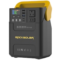 ROCKSOLAR 100W Solar Generator Kit with 100W Power Station & 60W Solar Panel Front_Three_Fourths_Angled_Left