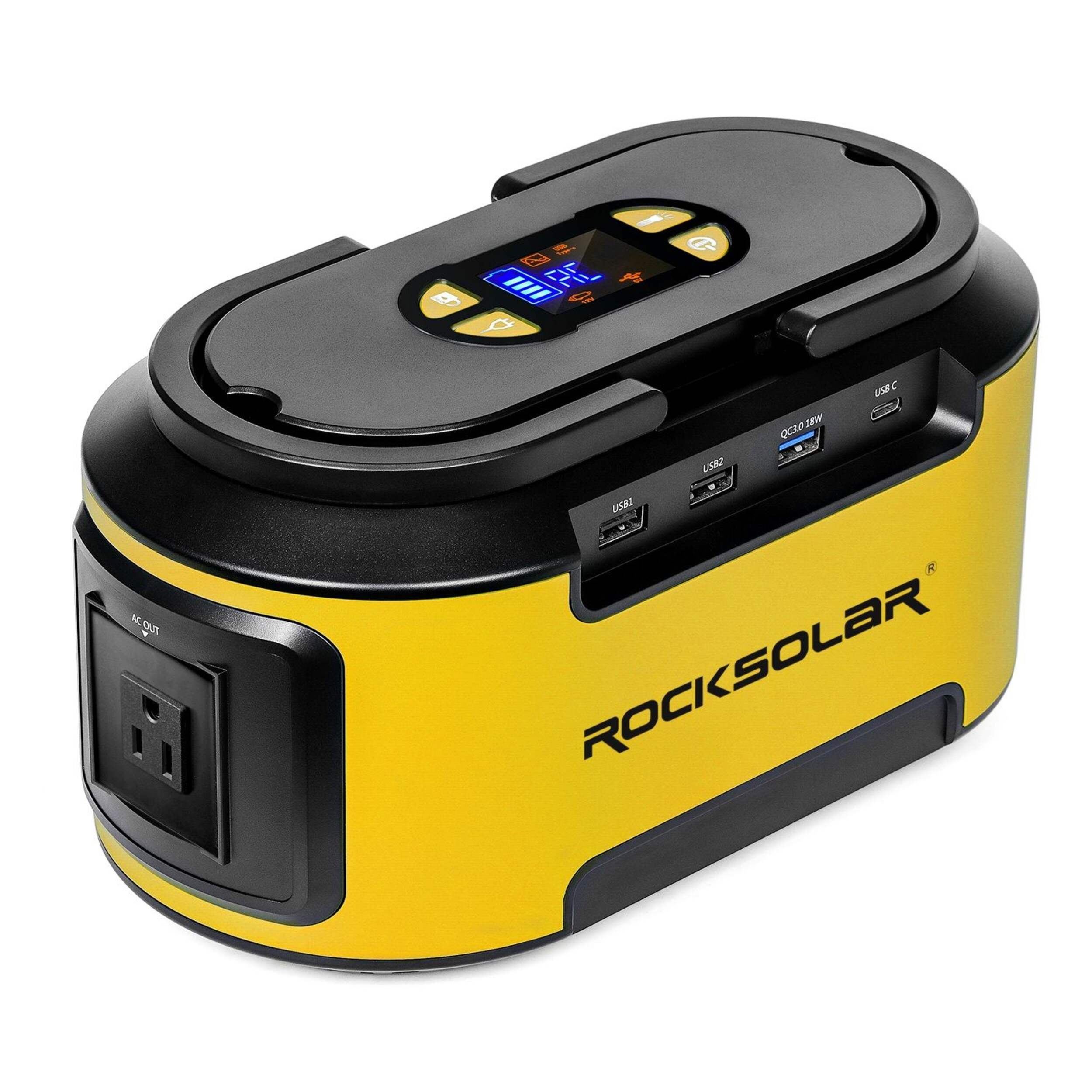 ROCKSOLAR 200W Solar Generator Kit with 200W Power Station + 60W Solar Panel Front_Three_Fourths_Angled_Right