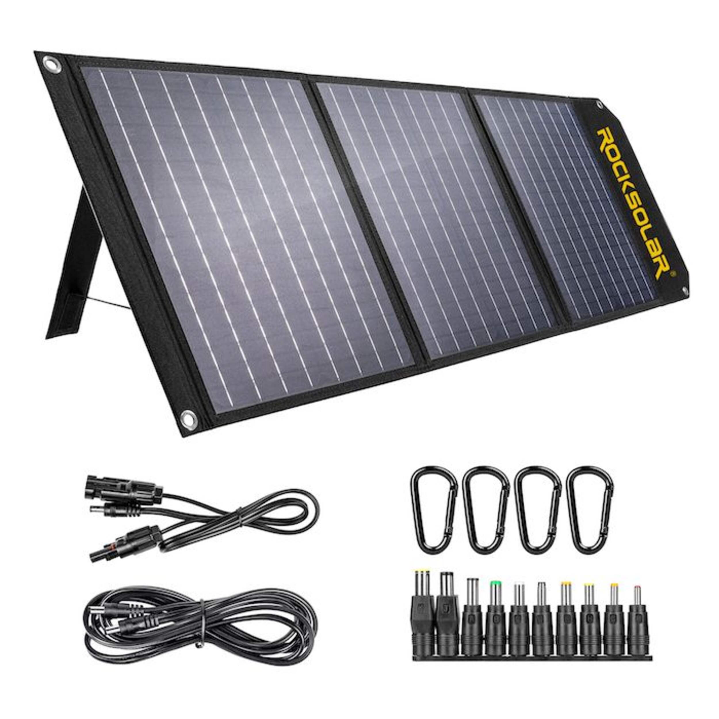 ROCKSOLAR Foldable 60W Solar Panel DC & USB Output, IP x 4 Composite_or_Mixed