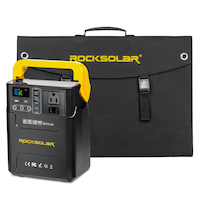 ROCKSOLAR 100W Solar Generator Kit with 100W Power Station & 30W Solar Panel Composite_or_Mixed