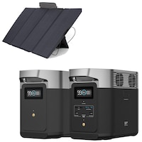 EcoFlow Delta 2 1800/2700W Solar Generator with Extra Battery & 400W Solar Panel BDL Composite_or_Mixed