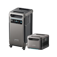 Anker SOLIX F3800Plus 6000W 7,680-Wh Solar Power Solution with 1 Expansion Battery, Whole Home Backup Front_Angled_Left