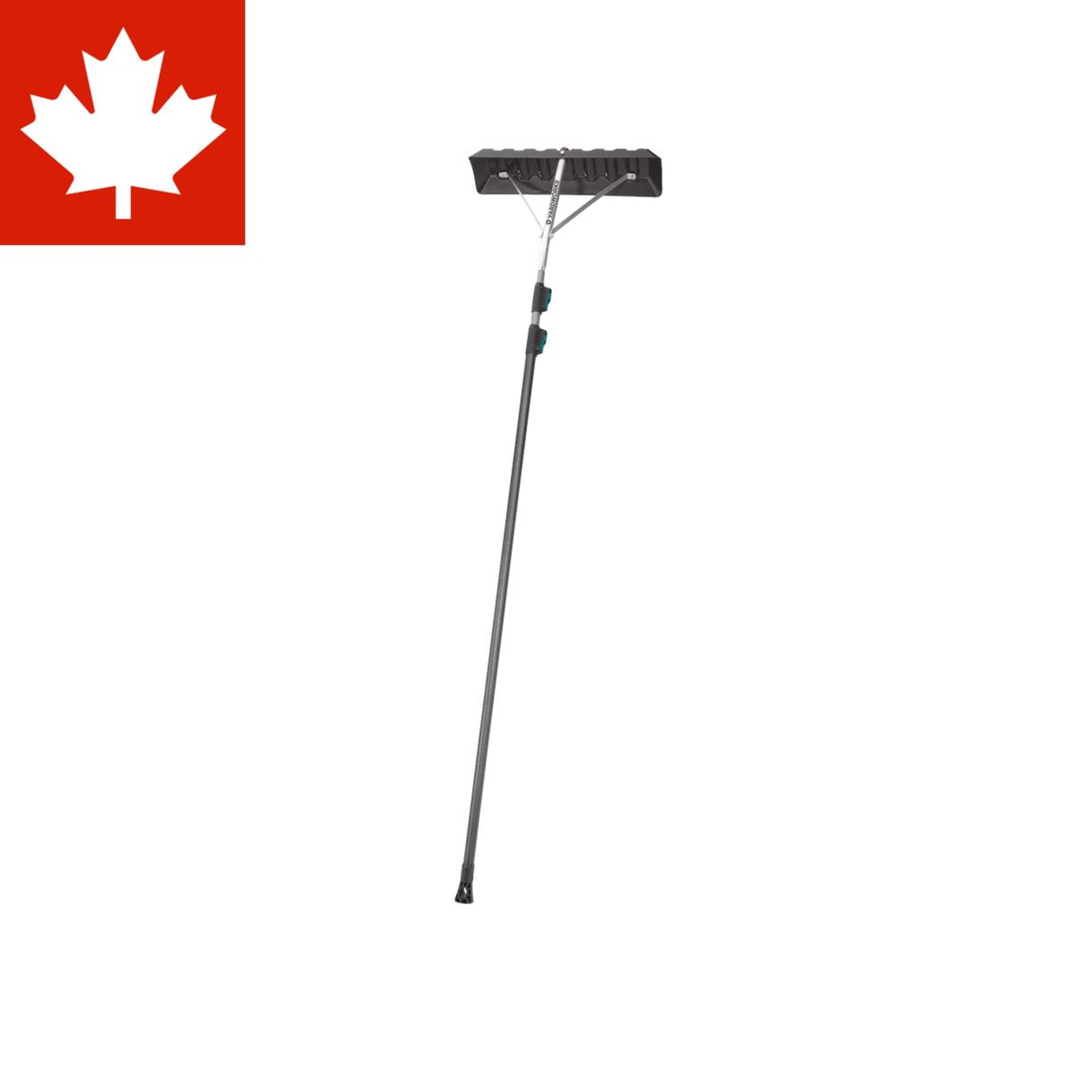 Yardworks Telescopic Roof Snow Rake, 16-ft,  21-in Wide Overhead_Plunge