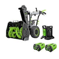 EGO POWER+ 56V Brushless Cordless 28-in Self-Propelled 2-Stage Peak Power™ Snowblower with (2)12.0Ah Batteries and Dual Port Charger Composite_or_Mixed