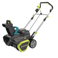 Yardworks 48V Single Stage Brushless Cordless Snow Blower with 6 Ah Battery & 4A Charger, 20-in Front_Three_Fourths_Angled_Left