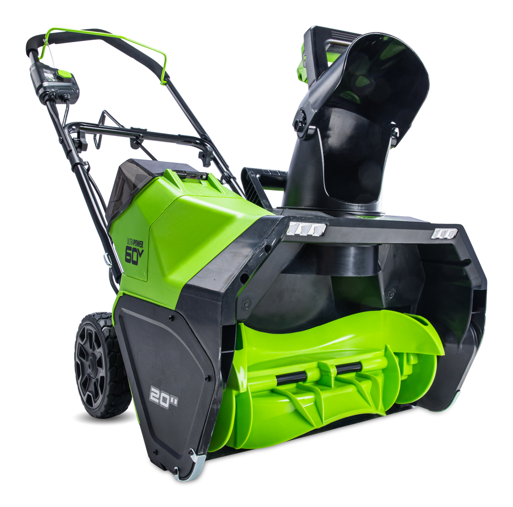 Greenworks 2609802CT 60V Single Stage Cordless Snowblower, 20in