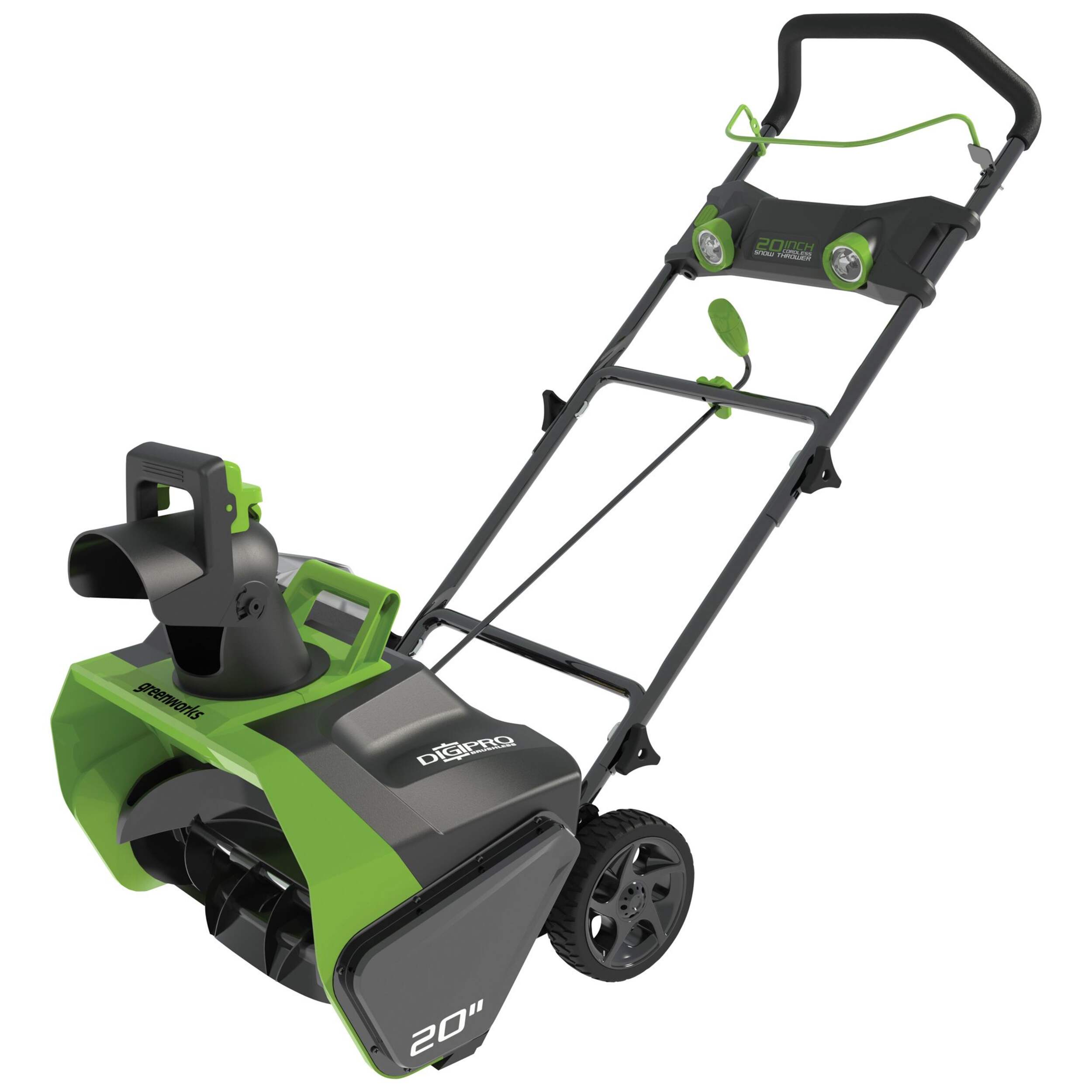 Greenworks 40V Brushless Snowthrower Front_Three_Fourths_Angled_Left