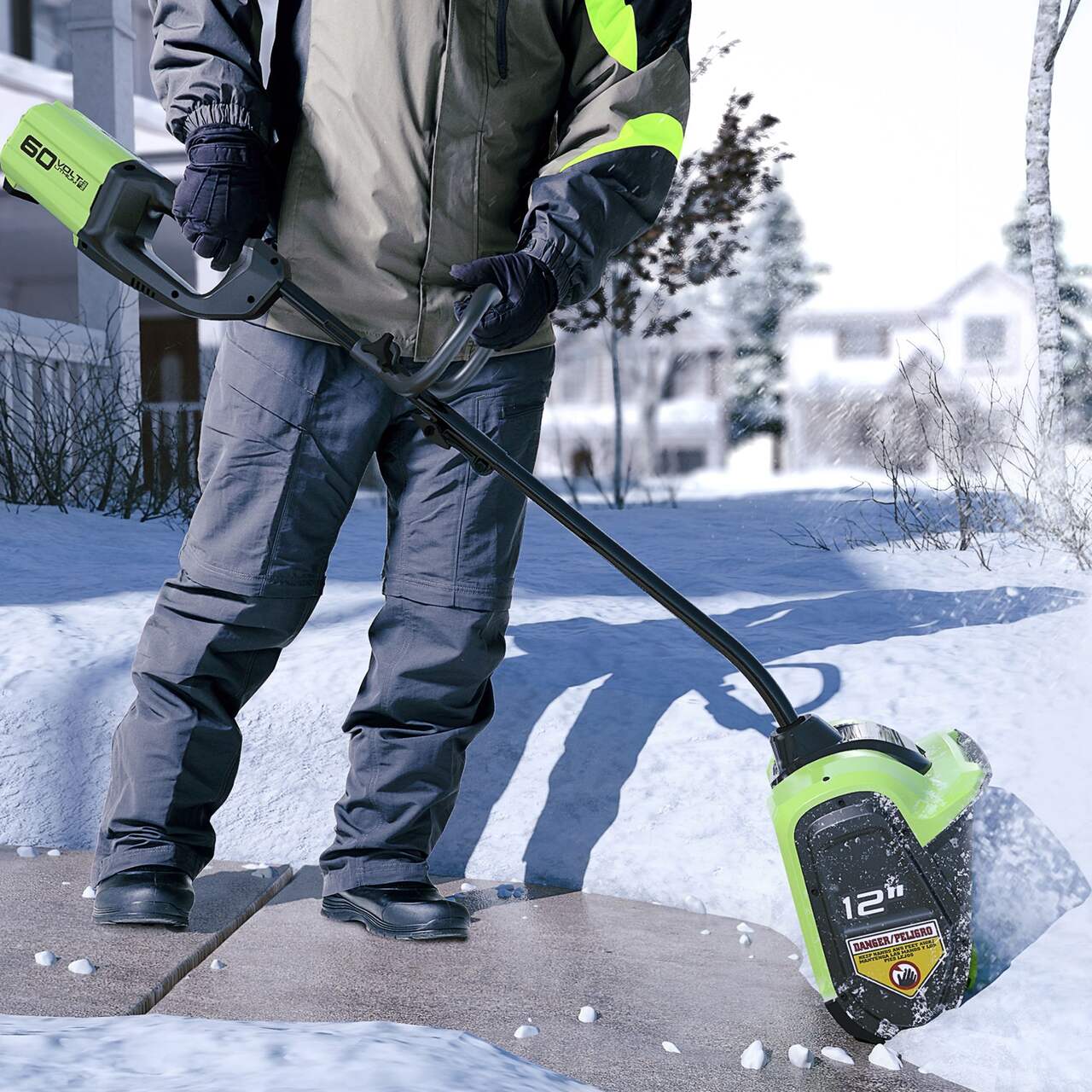 Greenworks Pelle à neige 40 V 30,5 cm, batterie 4 Ah et chargeur