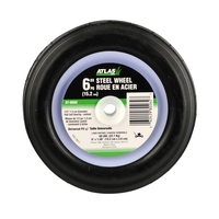 Roue en acier pour tondeuse Atlas, roulements à billes, 6 po Front_Flat