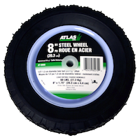 Atlas Steel Lawn Mower RePlacement Wheel with Ball Bearings, 8 in x 1.75-in
