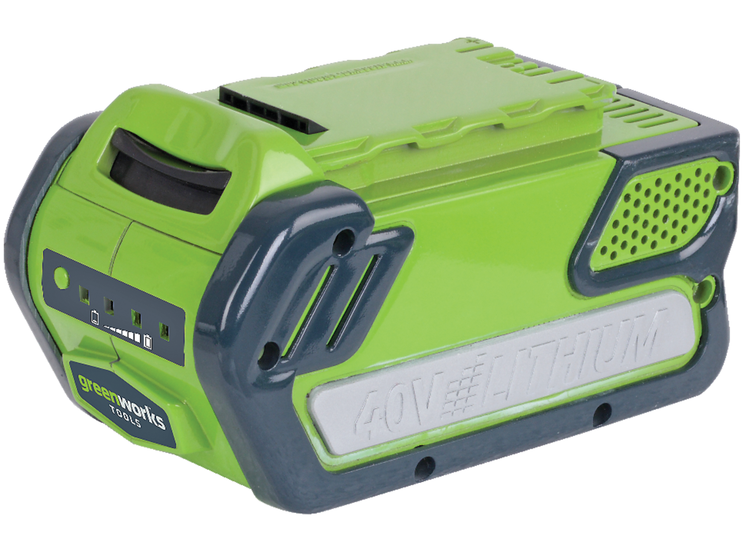 Greenworks Replacement 40V 4Ah Lithium-Ion Battery Front_Three_Fourths_Angled_Left