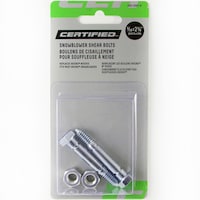 Boulon de cisaillement de rechange Certified pour souffleuse Ariens, paq. 2, 5/16 x 21/8 po Front_Flat