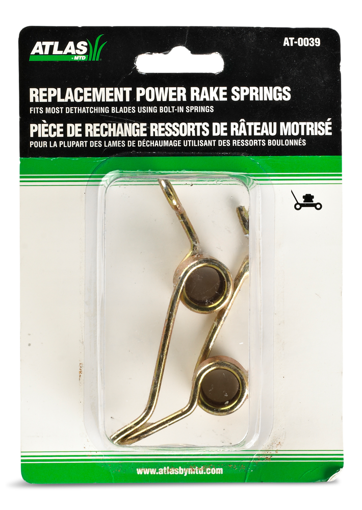 Atlas Thatcher Steel BoltOn RePlacement SPrings, 2Pk; for Lawn Mower