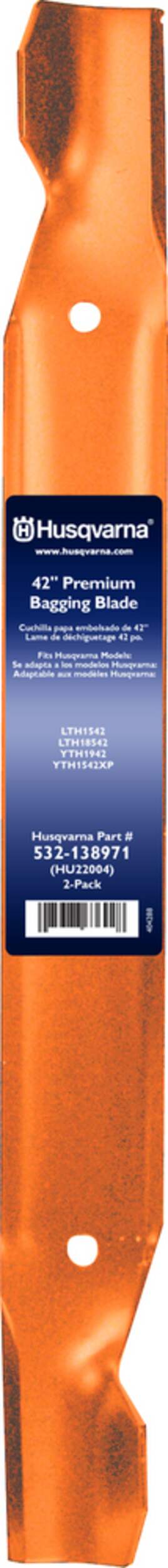 Husqvarna Lawn Tractor Replacement  Blade Kit, 42-in for CT#: 060-1816 Front_Flat