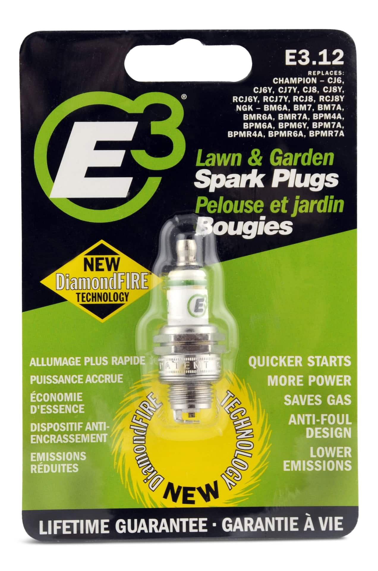 E3 RePlacement SPark Plug, E3 12comPatible with most gas trimmers