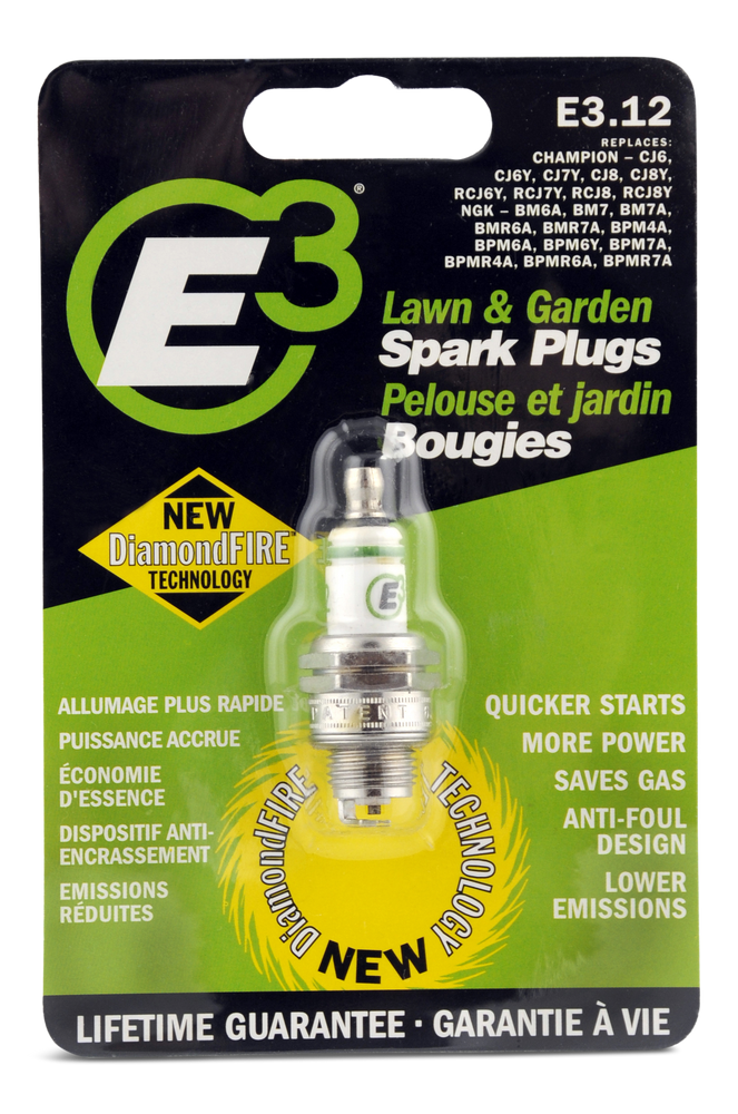 E3 RePlacement SPark Plug, E3 with most gas trimmers and