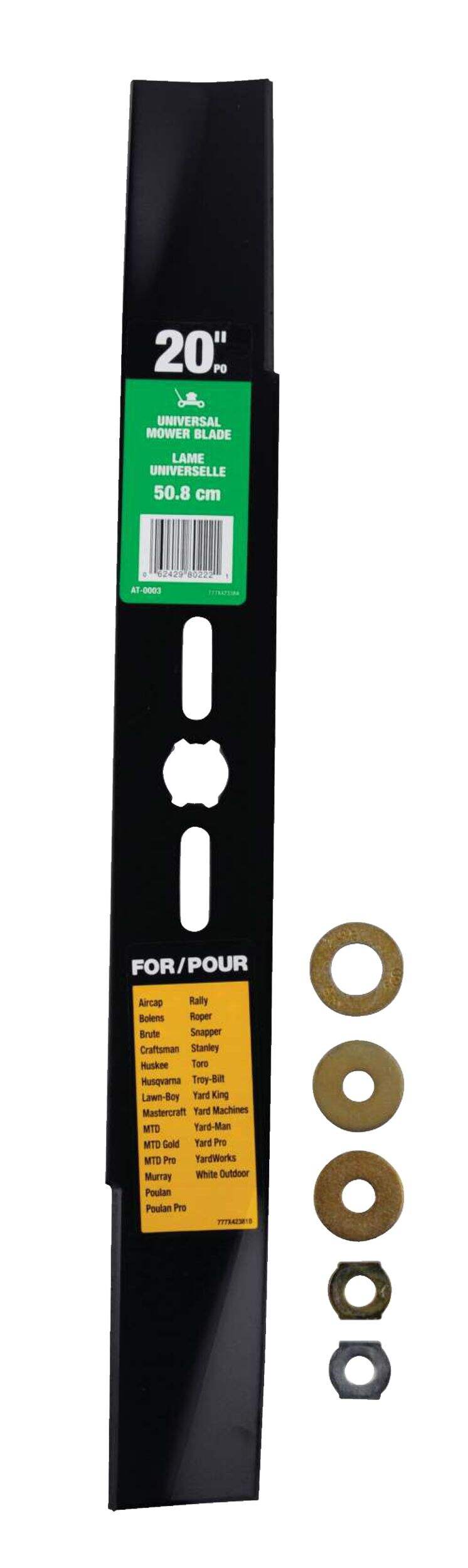 Lames de rechange pour tondeuse à siège Atlas, 42 po, noir Overhead_Flat
