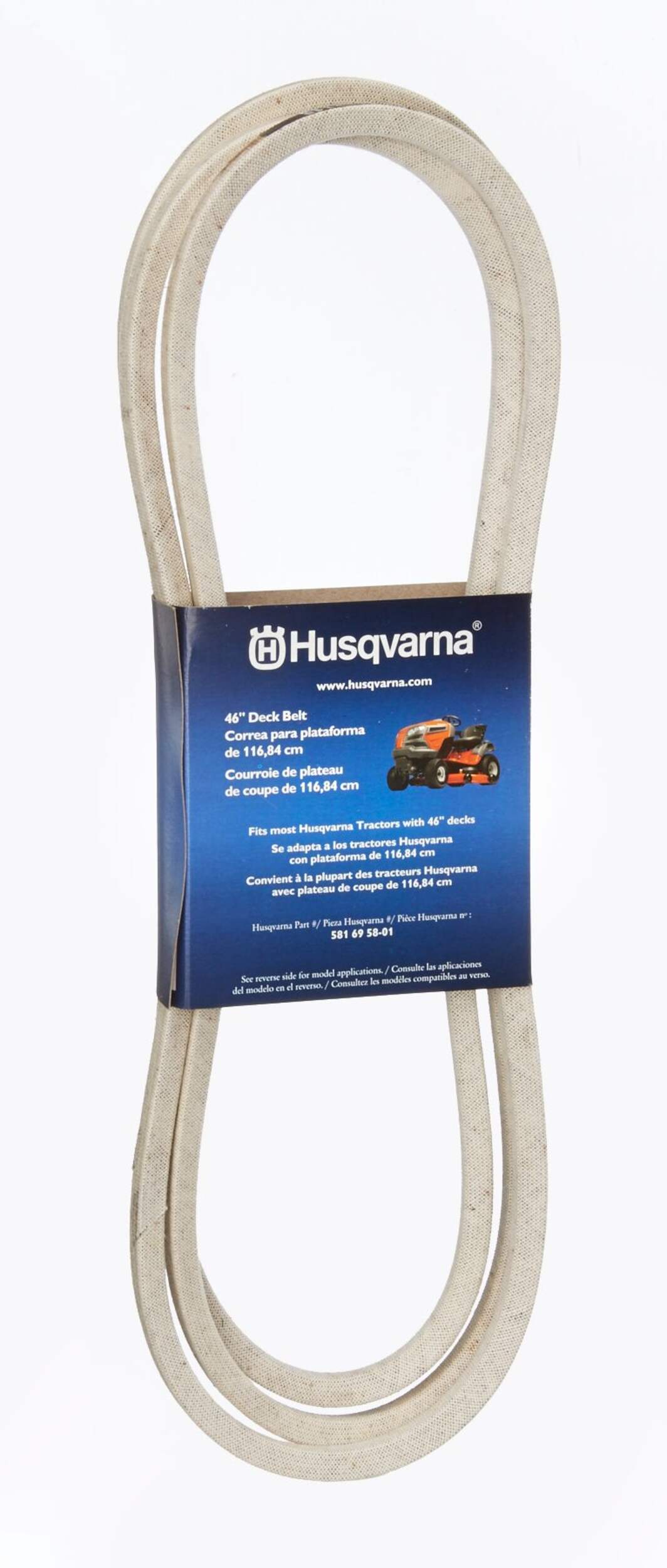 Husqvarna Lawn Tractor/Riding Mower RePlacement Belt 46 in Overhead_Flat