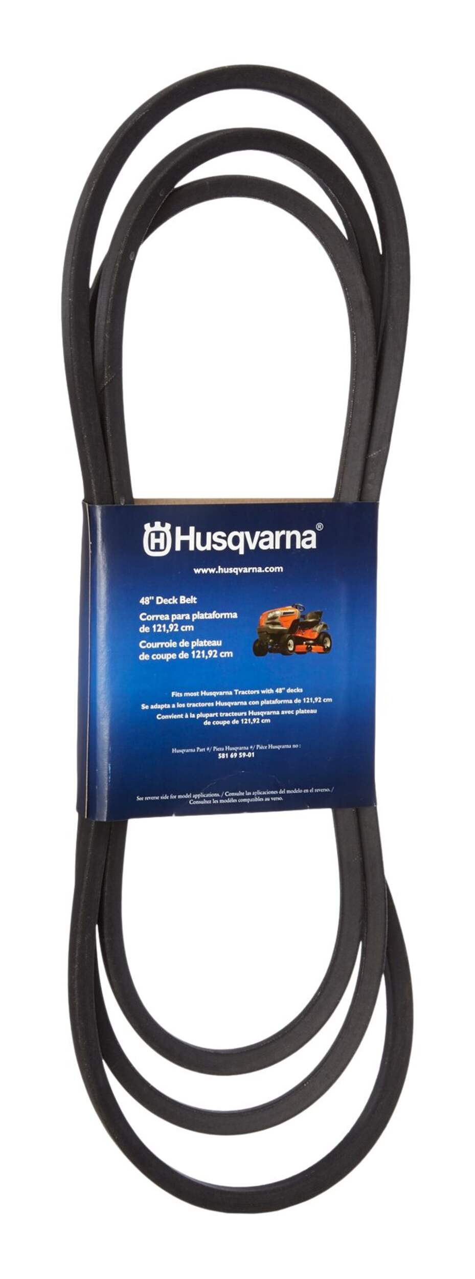 Husqvarna Lawn Tractor/Riding Mower Replacement Belt, 48-in Front_Flat