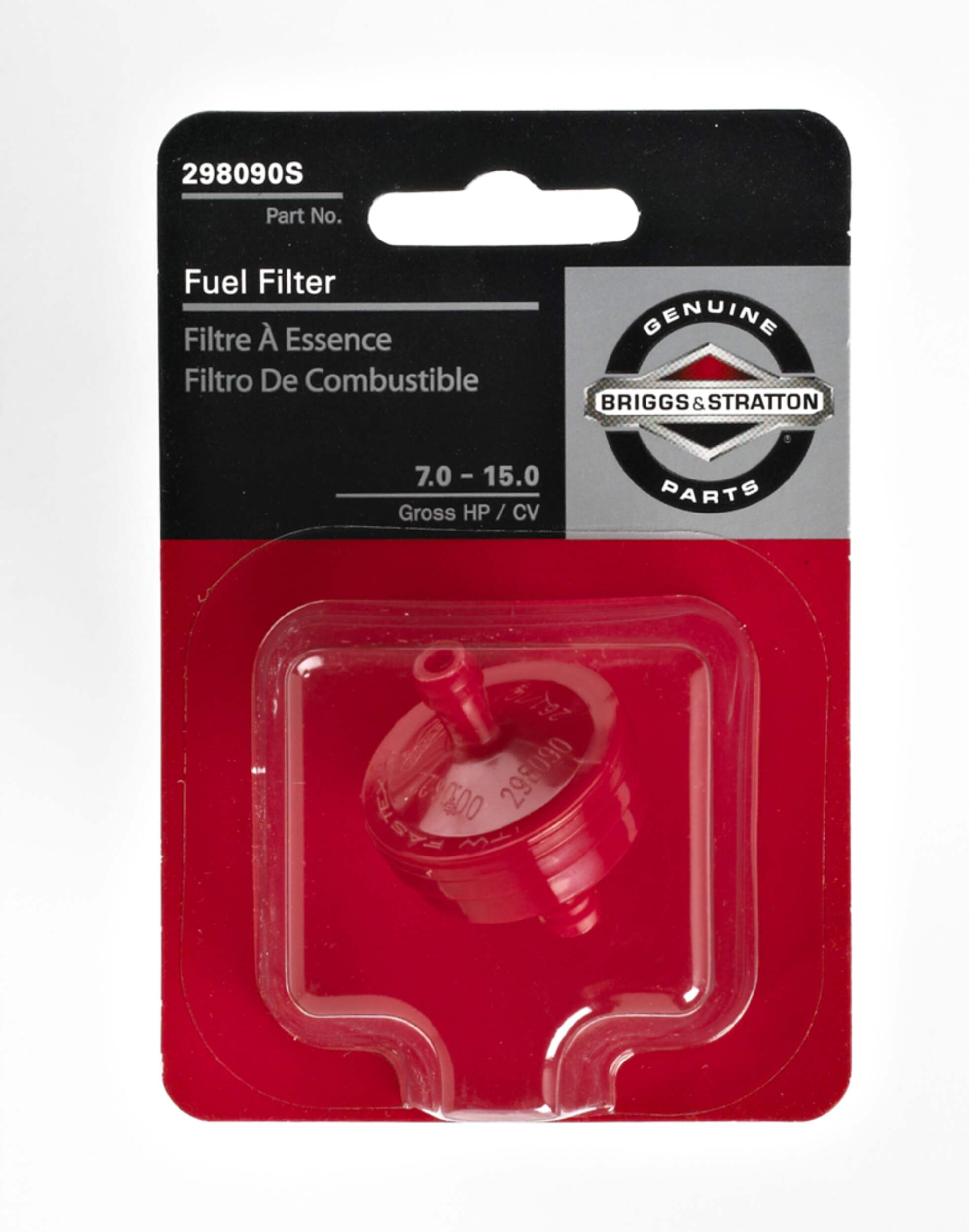 Filtre à carburant de rechange standard Briggs & Stratton pour tondeuse à siège Front_Flat